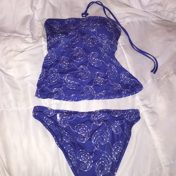 Beautiful blue and white RL bathing suit
