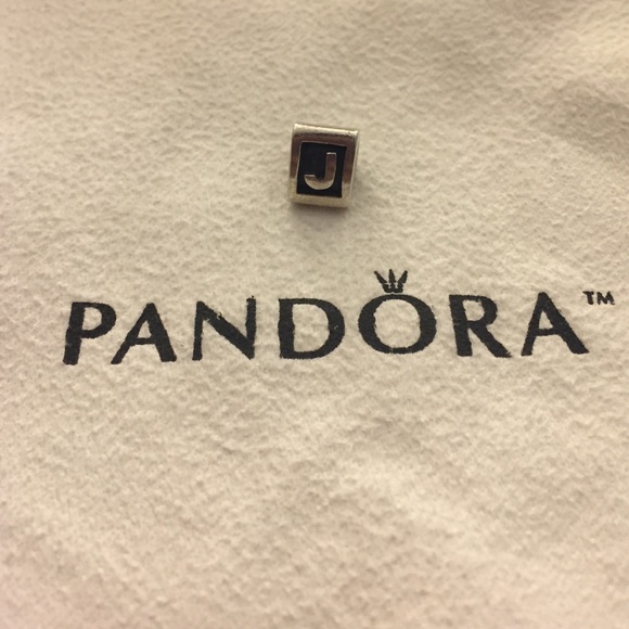 Pandora J initial charm, authentic, gently used