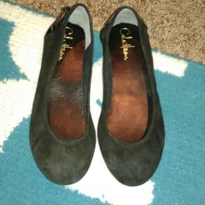 Cole Haan Sz. 7 Black Felt Flat