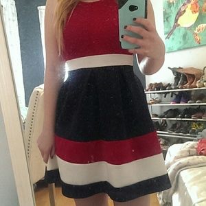 Red white & blue dress