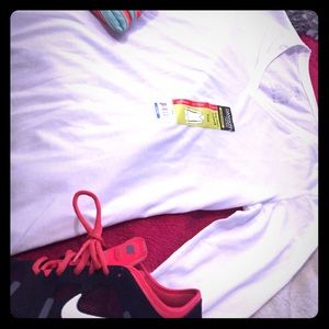 White, long sleeve, v-neck, loose, Sz 4-6.