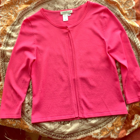 Cold Water Creek Girly Pink Cardigan - Picture 1 of 3