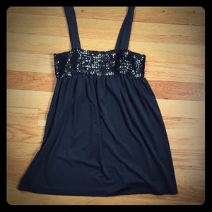Charlotte Russe Black sequins tank