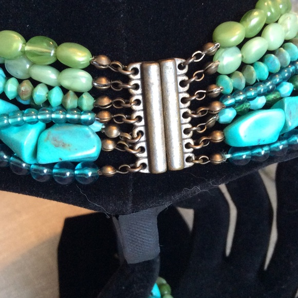 ❤️ 2X HP❤️Gorgeous Turquoise And Bead Jewelry Set. - Picture 2 of 4