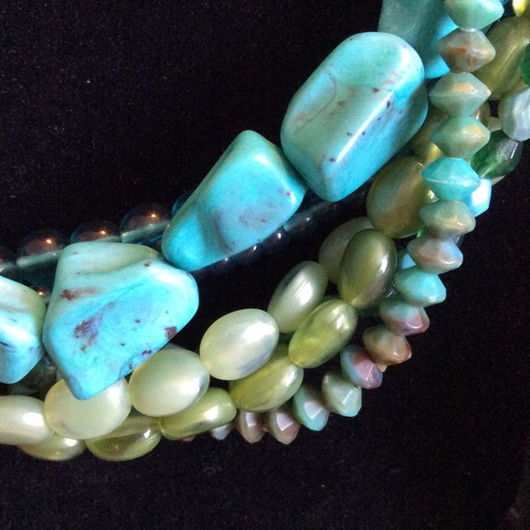 ❤️ 2X HP❤️Gorgeous Turquoise And Bead Jewelry Set. - Picture 3 of 4