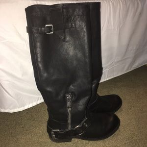Leather riding boots