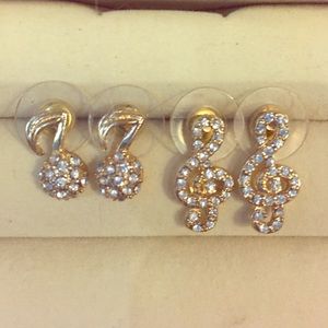 Quarter Note and Treble Clef earring set