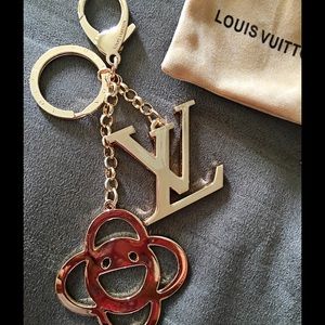Monogram bag charm