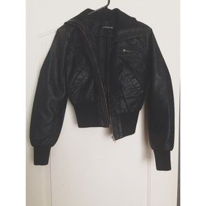 New black faux leather jacket