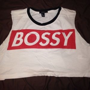 "Bossy crop top"