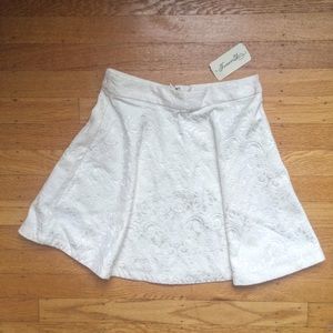 Cream Floral Circle Skirt from Forever 21