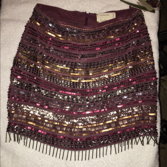 Nicole Miller beaded skirt perfect party skirt