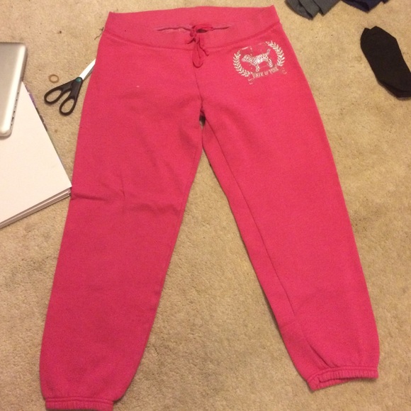 PINK sweatpant capris