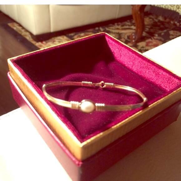 Ronaldo 14k "Pearl of my heart" 6.5' Gold Bracelet