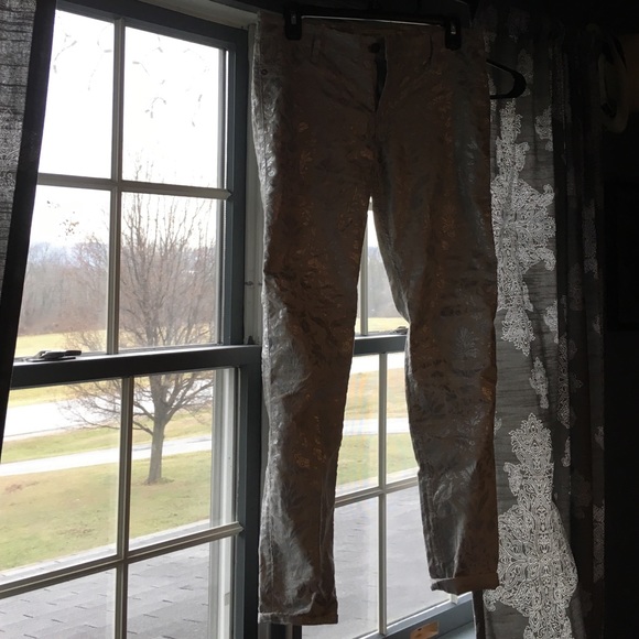 A&F beautifully printed jeans