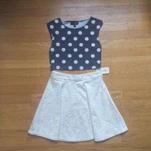 Sleeveless Polka Croptop from Topshop