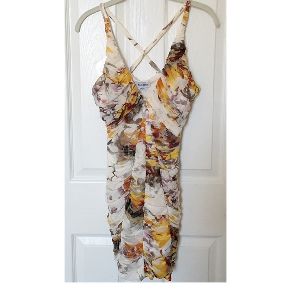 Bebe floral bodycon dress