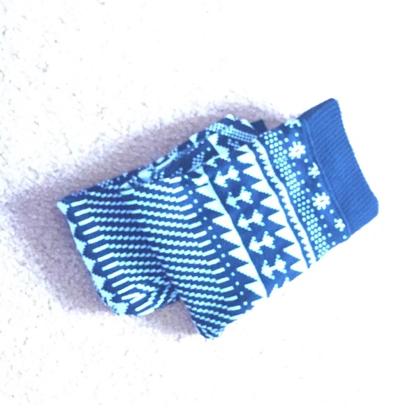 Black and white winter patterned sweater leggings