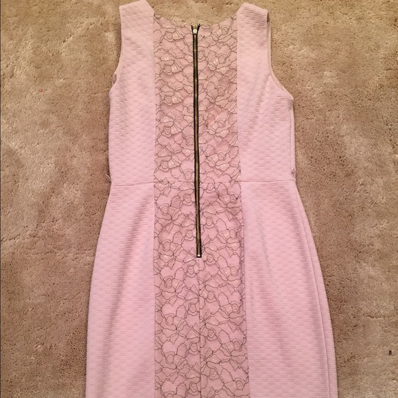 Pale Pink, Black Lace Dress