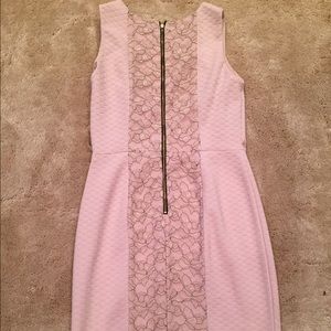 Pale Pink, Black Lace Dress