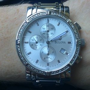 Mens Diamond Bulova Watch