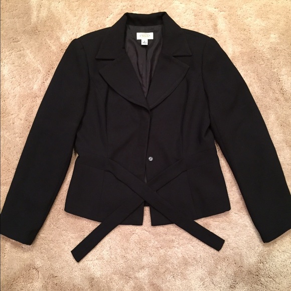 Black Talbots Blazer with Tie Belt