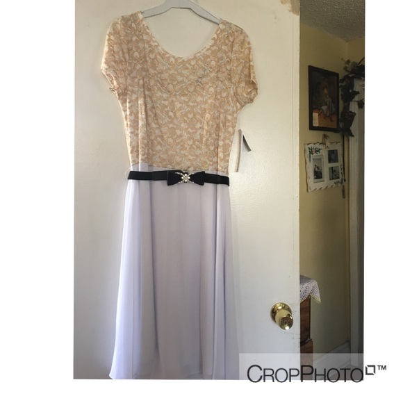White and gold dress