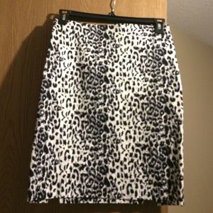 Black, grey, and white skirt