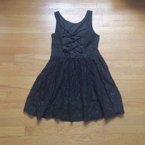 vintage lace open-back dress