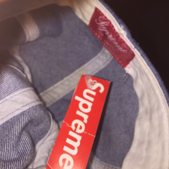 Supreme hat -ss13 -washed denim -fitted - Picture 3 of 3