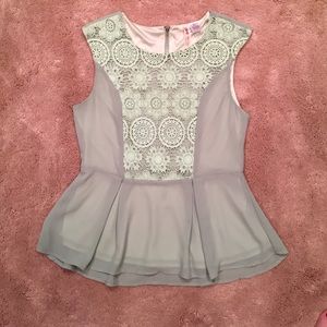 Mint Green Lace Top