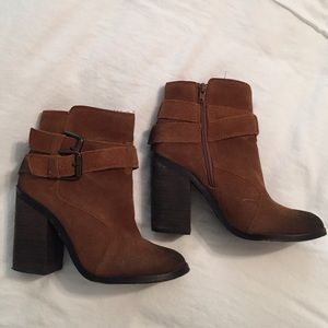 Brown Faux Suede Boots