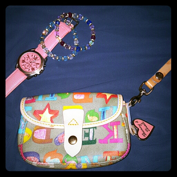 Dooney and bourke monogram wristlet