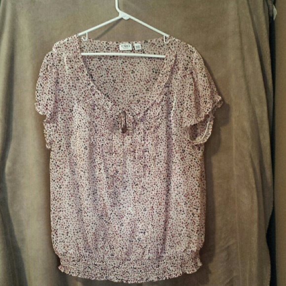 Cato multi colored blouse sheer, New without tags.