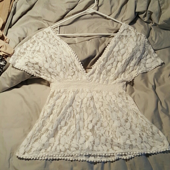 White lace top