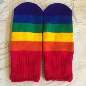 Rainbow Adult Mittens
