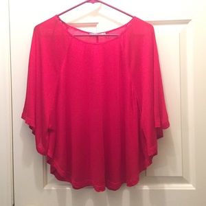 ✨OFFER✨ Red Poncho Shirt