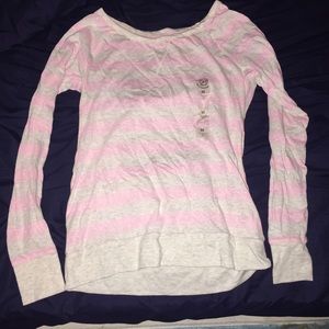 Pink Stripped Long Sleeve Shirt