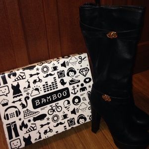 Black knee high boots