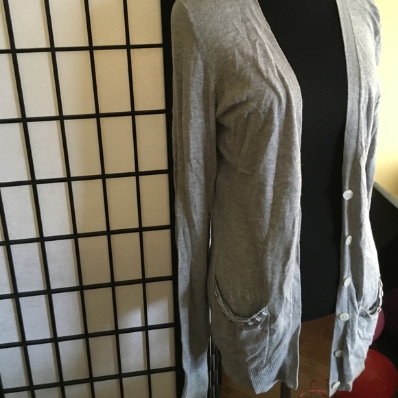 Pink Long Sleeve Cashmere Silver Studded Cardigan - Picture 3 of 4