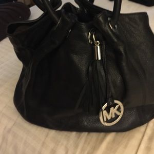 Michael Kors black leather hobo