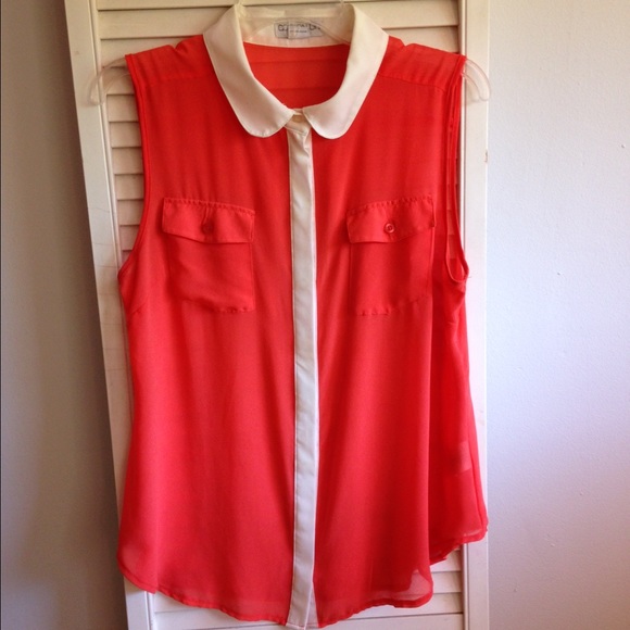Cotton on sleeveless button down