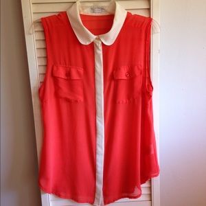 Cotton on sleeveless button down