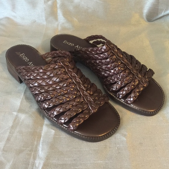 Enzo Angiolini leather slides
