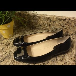 Calvin Klein Black Shiny Flat