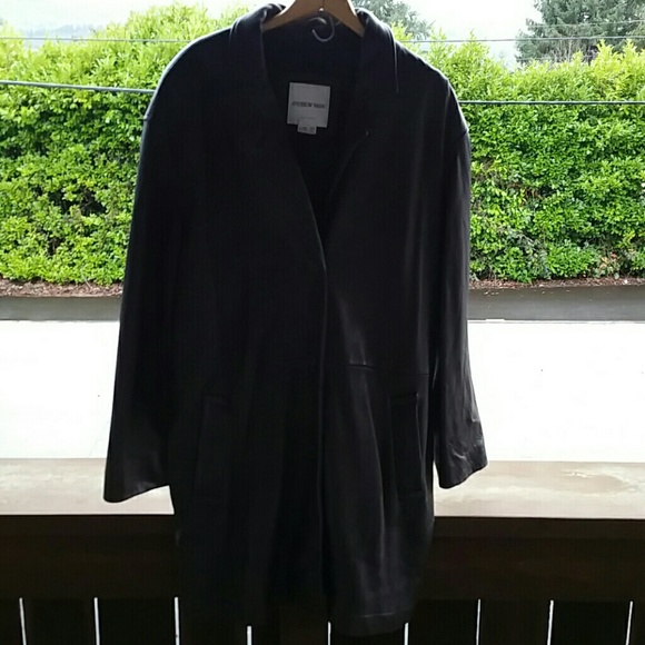 Andrew Marc Lamb skin Leather coat