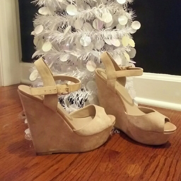 Aldo Harvat in Beige/Nude- Suede Wedge