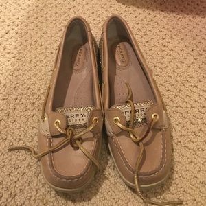 Brand New- gold sperry top siders