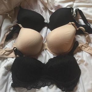 2 Victoria's Secret PINK Bras, 1 VSP Bralette