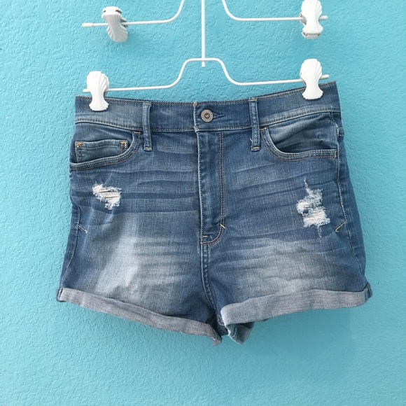 Denim High Waisted Shorts